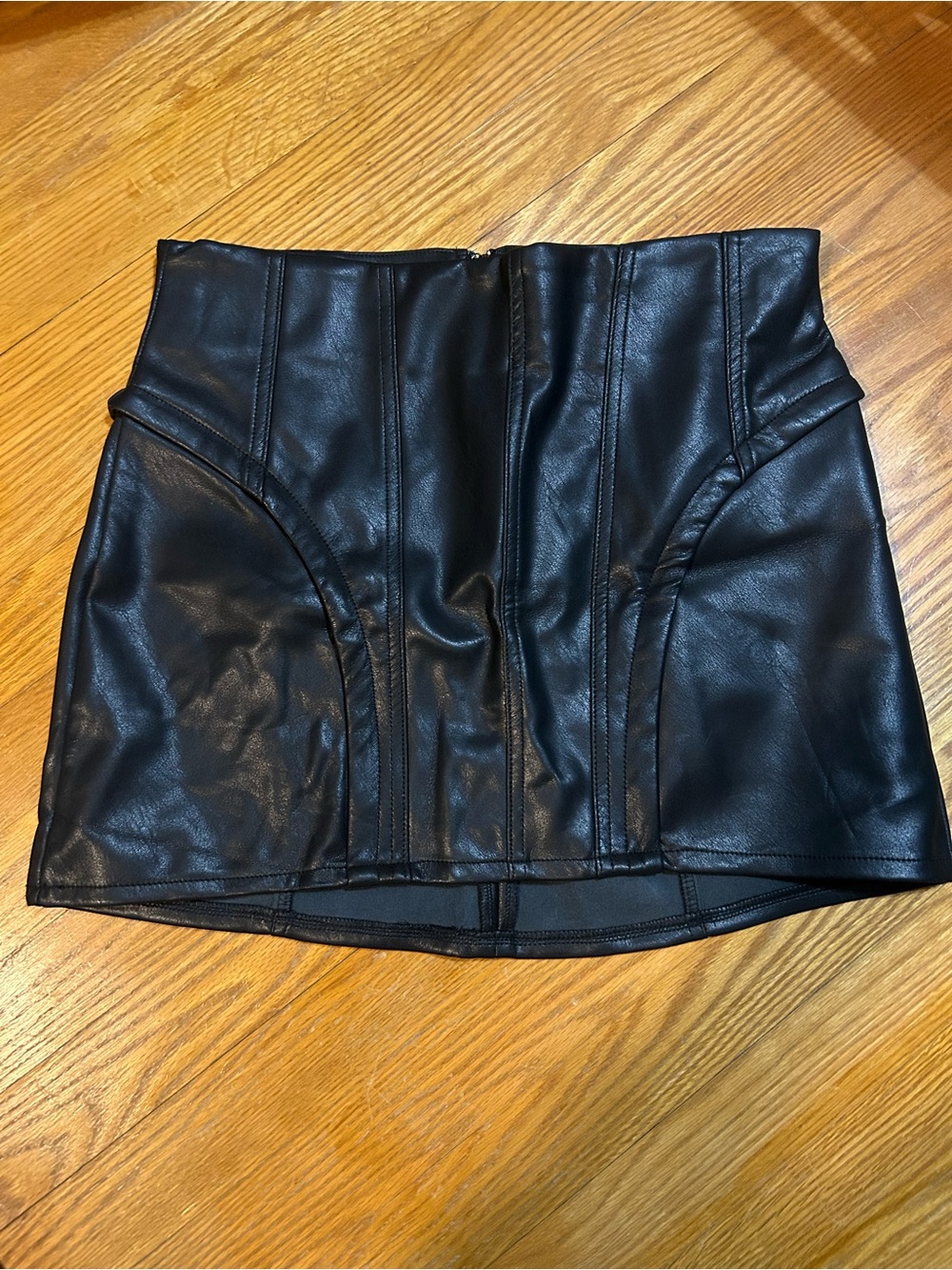 AKIRA Black Faux Leather Mini Skirt